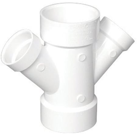 Charlotte Pipe And Foundry Charlotte Pipe & Foundry PVC006111200HA 4 in. PVC Double Wye Fitting 4019360